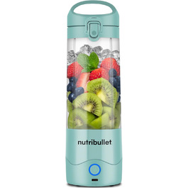 NutriBullet Immersion Blender, Immersion Blender, 475ml BPA-free, Mini-Mixer, Multi-Function Blender, USB-C Charger, over 15 blending cycles, Light Blue, NBP003LBL Portable Light Blue