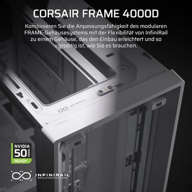 Корпус ПК CORSAIR 4000D Mid-Tower ATX з високим повітряним потоком та InfiniRail™