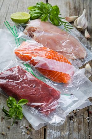 Професійний вакуумний пакувальник Maxxo VM Profi з подвійною зварювальною лінією, 20 л/хв, 900 мбар, для пакування продуктів харчування, з нержавіючої сталі