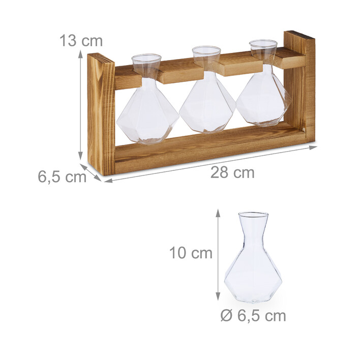 Relaxdays Reagent Tube Vase with Stand