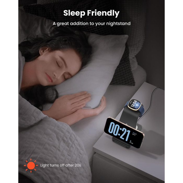 Зарядна станція GEEKERA 3-в-1 для бездротової зарядки Google Pixel Watch 3/2, Fitbit Versa 4/3/Sense 2, iPhone, Pixel, Samsung (Чорний матовий)