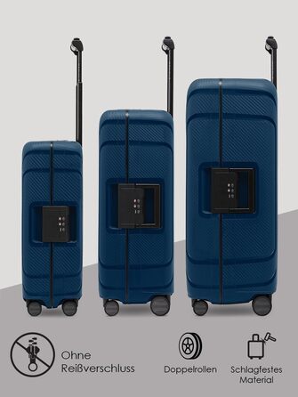Набір валіз REDOLZ Hartschalen: 3 шт. з поліпропілену, TSA-замок, 4 колеса