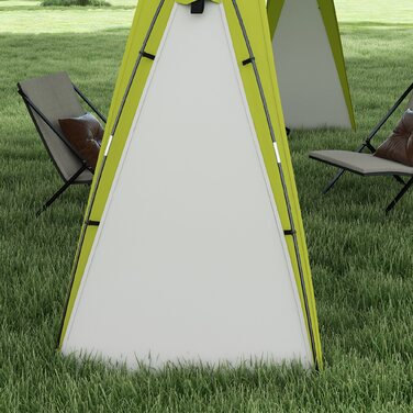 Намет Event Shelter від Outsunny, 3,5 x 3,5 м з дверцятами на гачках, водовідштовхувальний, зимостійкий, ідеальний для саду, вечірок, фестивалів, кемпінгу. Зелений колір | Aosom