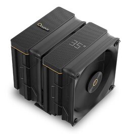 Ocypus Iota A62 BK: Кулер для CPU з цифровим дисплеєм, 6 теплових трубок, 2 вентилятори 120mm, підтримка AMD AM4/AM5, Intel LGA 115X/1200/1700/1851