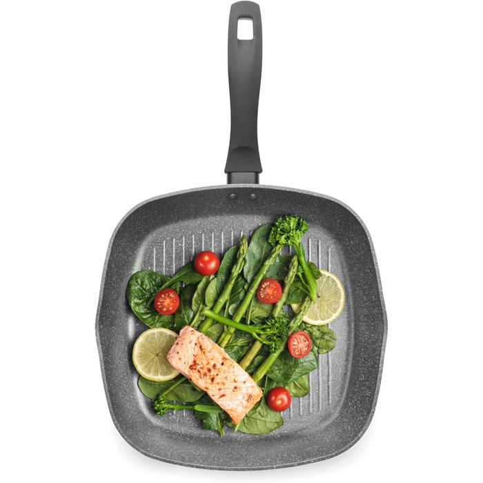 Сковорода гриль Russell Hobbs RH02813EU7 Metallic Marble 28 см з антипригарним покриттям для індукційних плит