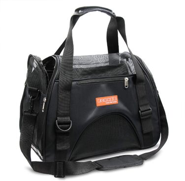 Трансформер для тварин у подорожі: переноска для котів, собак, кроликів, хом'яків. Підходить для авіаперельотів, м'яка, з плечовим ременем (Чорний, M - 47x27x28 см, до 5 кг) L 44 x 30 x 20 см Чорний