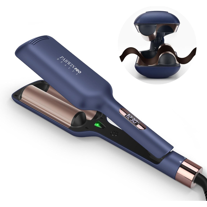 Welleneisen PARWIN PRO Meerjungfrau 32MM: великі локони, 4 температурні режими, швидке формування хвиль (Preußischblau)