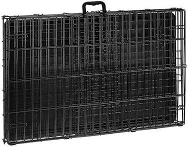 Клітка для собак Defacto: переноска, транспортний бокс, розмір M (61x43x51 см), чорний метал, з піддоном