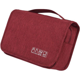 Сумка-органайзер для подорожей, сіра (червона), з металевим гачком та кількома відділеннями