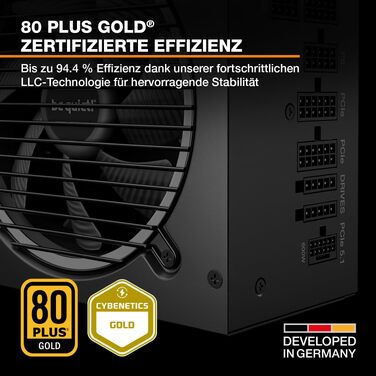 Блок живлення be quiet! Pure Power 13 M 850W, ATX 3.1, повністю модульний, 80+ Gold