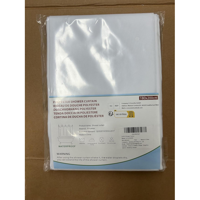 Шторка для душу DUFU, водонепроникна, миється | Швидковисихаюче поліестерне полотно з 12 гачками | Напівпрозора захисна шторка для ванни (180x200 см, Темно-сірий)