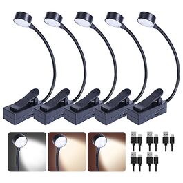 KunHe Лампа для читання на ліжку з USB зарядкою - 3 режими освітлення та 3 рівні яскравості, легка та компактна