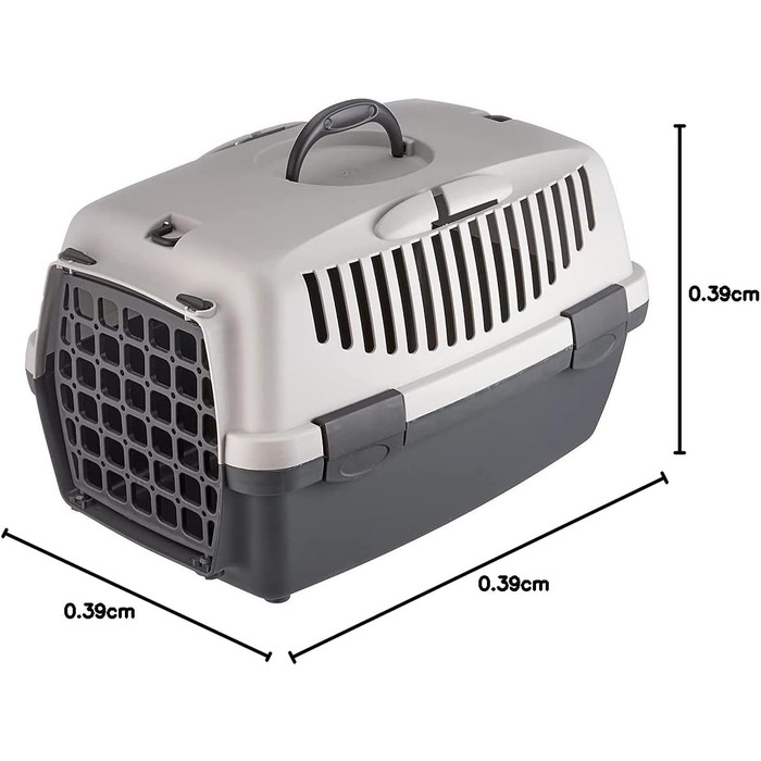 Транспортний бокс Trixie Capri 1, XS (32x31x48 см), темно-сірий/світло-сірий