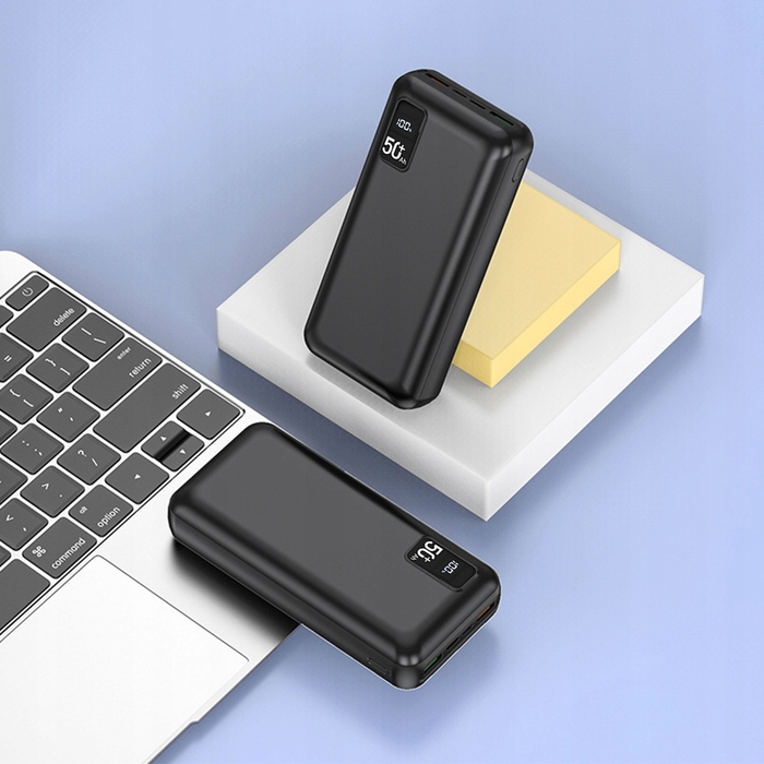 Потужний павербанк Baseus 50000mAh 22.5W: 2x USB, USB-C, QC 3.0, з LED-дисплеєм та системою безпеки