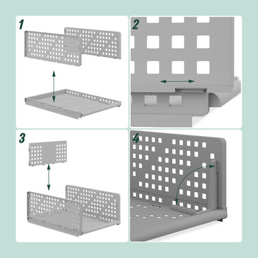 Relaxdays 3-Piece Closet Organizer Set