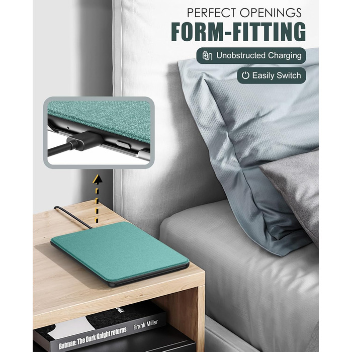 Чохол для Kindle Paperwhite 2024 (12-го покоління) та Kindle Colorsoft Signature Edition 2024, MoKo, Джинсовий зелений, Auto Wake/Sleep