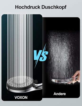 Насадка для душу VOXON з 10 режимами, високий тиск, економія води, для чищення ванни та плитки