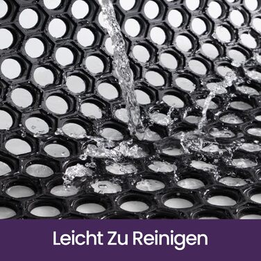 Килимок для дому та вулиці DEXI, 60x90 см, колір вугільний, антиковзаючий, водонепроникний