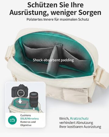 Компактна сумка для фотоапарата Bagsmart Puffer для DSLR та SLR камер, колір: верблюжий