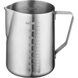 CURTA Milk Can, Milk Frothing Pitcher, Milk Foaming for Art, Silver Milk Pitcher, 900 Stainless Steel Milk Pitcher