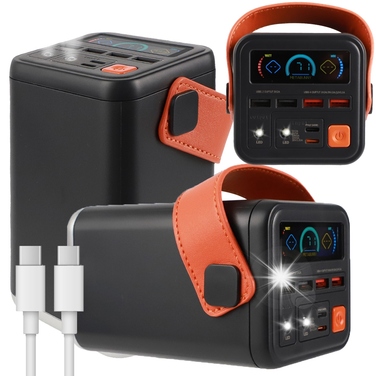 Потужний швидкий павербанк 60000 mAh 36W QC PD USB-C — зовнішній акумулятор для подорожей