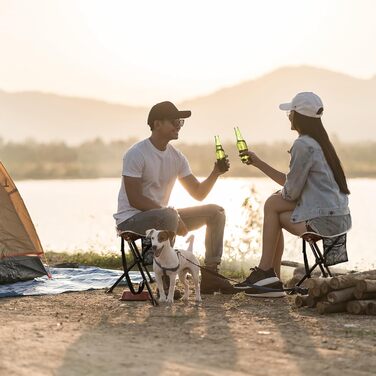 REDCAMP 2 шт. Кемпінгові стільці-штатив, 56 см, складні, 3 ніжки, камуфляж для відпочинку на природі, риболовлі, полювання та туризму