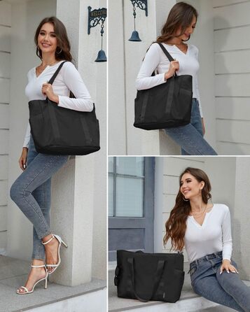 Women's Laptop Bag, Waterproof Shoulder Bag with 16-inch Computer Compartment for Work, School, Travel, Violet