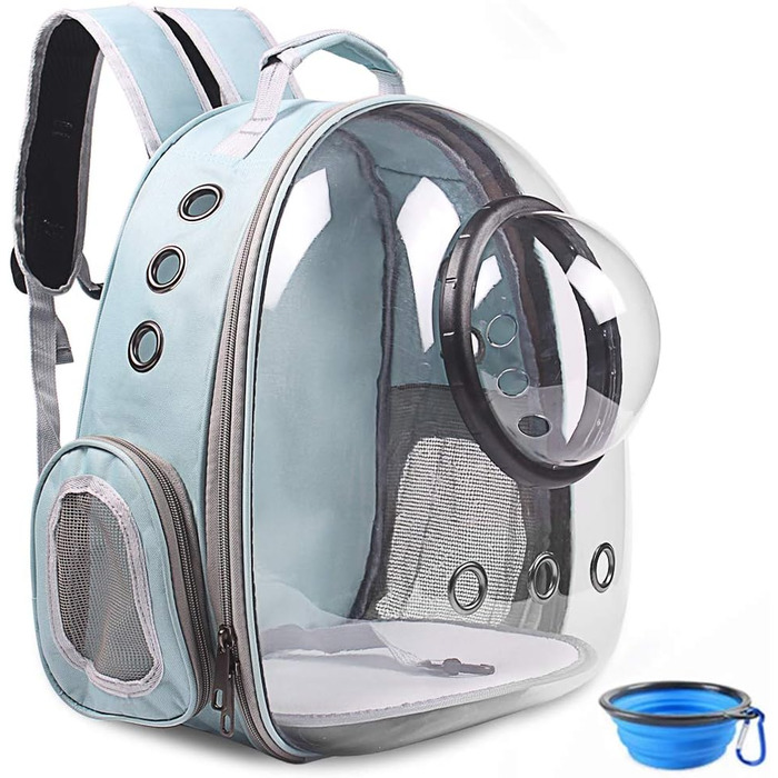 Рюкзак-переноска для котів та собак, рюкзак для тварин, рюкзак-капсула для маленьких котів, цуценят, собак, кроликів, схвалений авіакомпаніями, з вентиляцією, білий