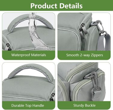 Чохол для камери Ainiv: DSLR/SLR, Canon, Nikon, Sony, водонепроникний, зелений (сірий)