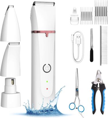 Машинка для стрижки собак Leise, 4 в 1: стрижка тіла, обличчя, вух, подушечок лап. Ідеально для собак та котів.