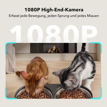 Автоматичний годівниця для котів PETLIBRO 5L з 2 мисками, 1080P камерою, WiFi, нічним баченням та сповіщеннями