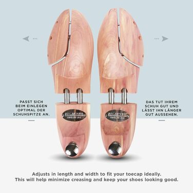 Schlesinger - TESTSIEGER - Premium Men's Shoe Trees made of fine cedarwood for optimal shoe care - Kaiser Model - Includes Free Shoe Care E-Book