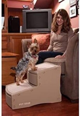 Східці для тварин Pet Gear Easy Step II: 2 сходинки для котів/собак до 38 кг, портативні, знімні, з прання, (Коко, 56x41x41 см)