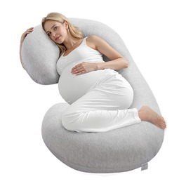 Подушка для вагітних VEVOR C-подібної форми, 133x63x21 см, знімний та пральний чохол, підтримка спини, живота, стегон та ніг