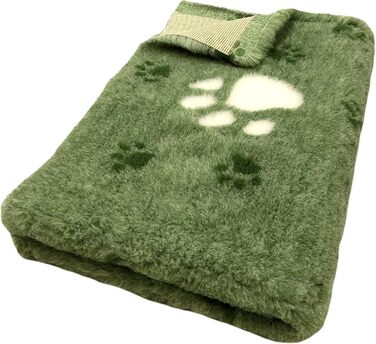 Килимок для собак Elropet Premium 30mm, нековзний, для маленьких та великих собак, Vet Bed, розмір M (100x80 см), зелений з лапкою