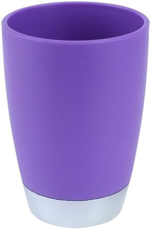 Bathroom and Toilet Set, 6-Piece Bathroom Accessory Set, with Cup, Toothbrush Holder, Soup Holder, Hand Sanitizer Bottle, Trash Can, Toilet Brush (Purple)