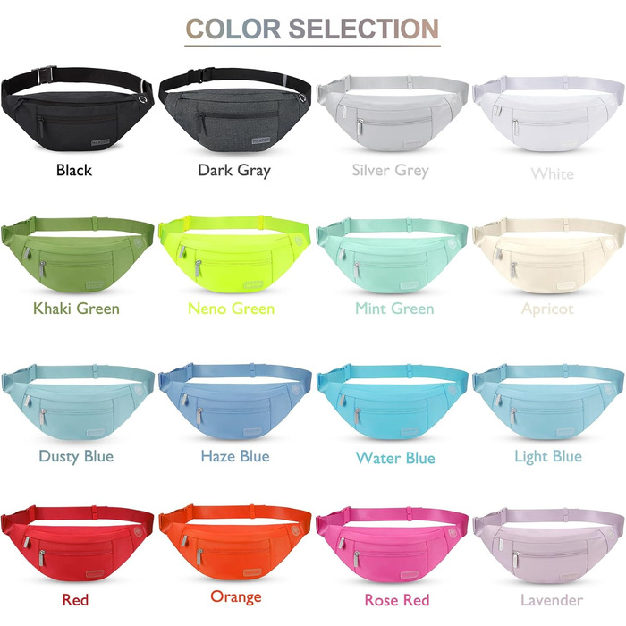 Поясна сумка MAXTOP для чоловіків та жінок. Водонепроникна, для занять спортом, бігу, кемпінгу, подорожей. Біла