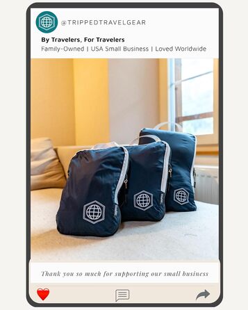 Набір кубиків для пакування TRIPPED: органайзери для подорожей, 6 шт. (білий, зелений, блакитний)