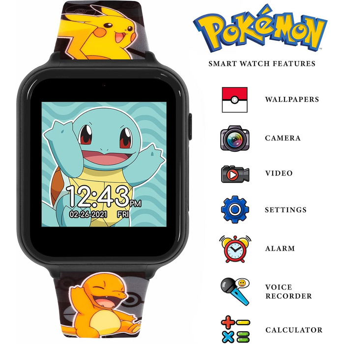 Дитячий розумний годинник Pokemon POK4231, чорний