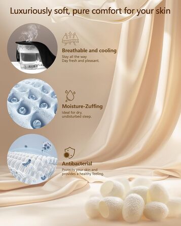 Шовкова маска для сну Aosun Luxus, 100% шовк 22 momme, для жінок та чоловіків, ідеальна для відпочинку та здорового сну, подарунок на Різдво, День народження, День матері (Чорна)