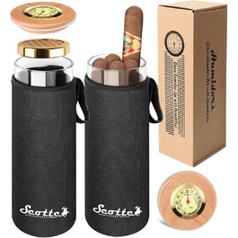 Вишуканий тютюнець для сигар Scotte Humidor, подарункова коробка для 5 сигар, футляр для подорожей
