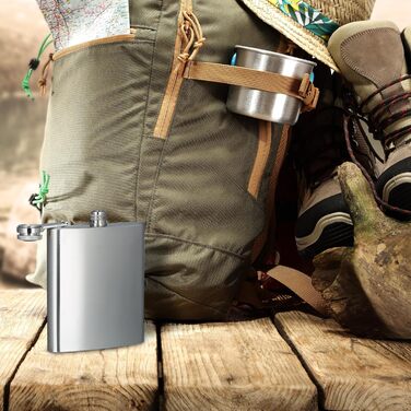 Набір флаконів Relaxdays, 10 шт., 200 мл, нержавіюча сталь, для напоїв, з кришкою, сріблясті