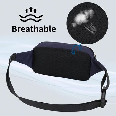 Сумка на пояс для чоловіків та жінок, спортивна, для подорожей та активного відпочинку (Блакитна)