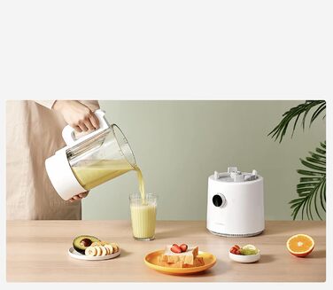 Розумний блендер Xiaomi з підігрівом, 1,6 л, 1000 Вт, 9 швидкостей, 8 лез, OLED-дисплей, керування через додаток iOS/Android, білий
