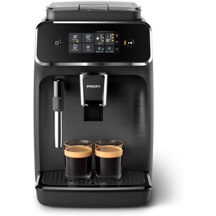 PHILIPS 2200 Series Fully Automatic Coffee Machine – Classic Milk Frother, Intuitive Touch Display, Matte Black (EP2220/10) Classic Milk Frother 2 Coffee Specialties