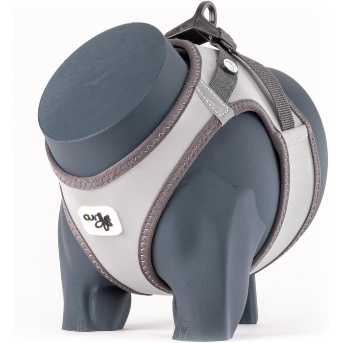 Жилет-шлейка Glow curli Clasp з світловідбиваючим покриттям, сірий, розмір M