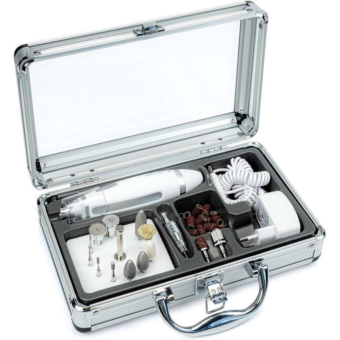 Набір для манікюру та педикюру Prorelax | Професійний догляд за руками та ногами вдома та в дорозі | 5 насадок з хірургічної сталі (Deluxe)