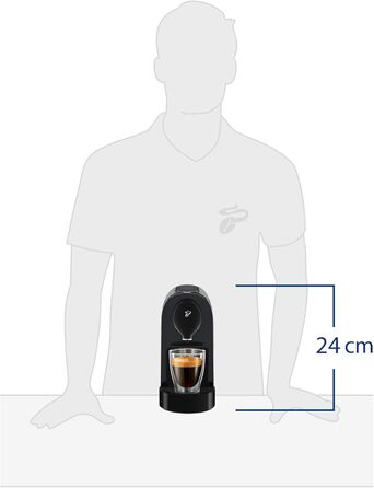 Кавова капсульна машина Tchibo Cafissimo Pure Plus, 0,8 л, 1250 Вт, для еспресо, кави та кафе крема, червона