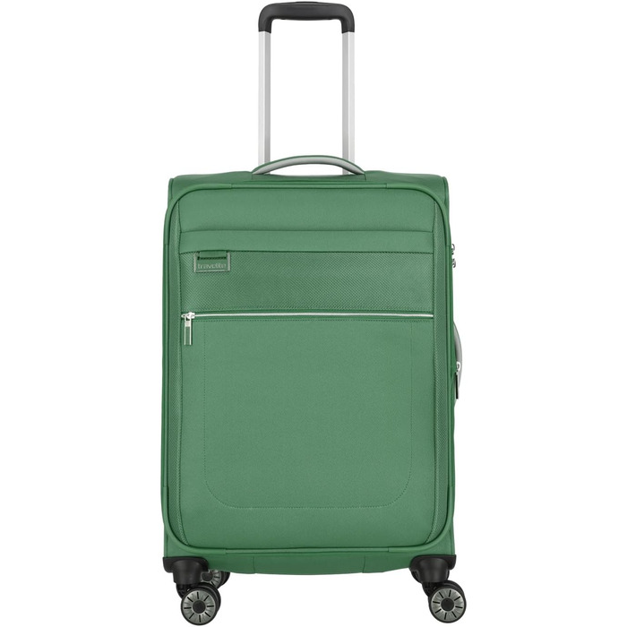 Валіза Travelite MIIGO 77 см, 90-96 л, з розширенням, з TSA замком, з перероблених матеріалів, колір: мат-зелений