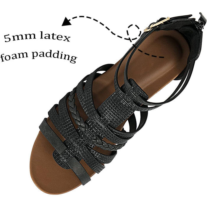 Босоніжки жіночі STMAHER Gladiator-Sandalen сріблясті на танкетці, літні, пляжні, розмір 42 EU